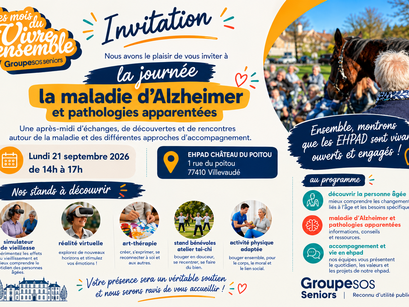 Le Château du Poitou organise une journée d’échanges sur la maladie D’Alzheimer et les pathologies apparentées !